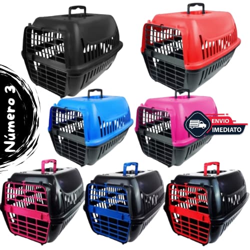 Caixa de Transporte Nº 3 PREMIUM Pet Gatos e Cães Pequeno e Médio Número