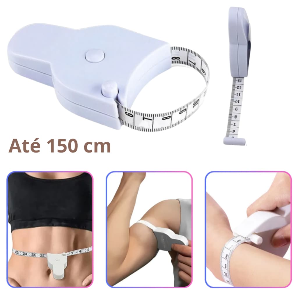 KIT 1 2 3 Fita Medição Medida Corporal Métrica Antropométrica Cálculo Imc Trena Corpo 150 cm