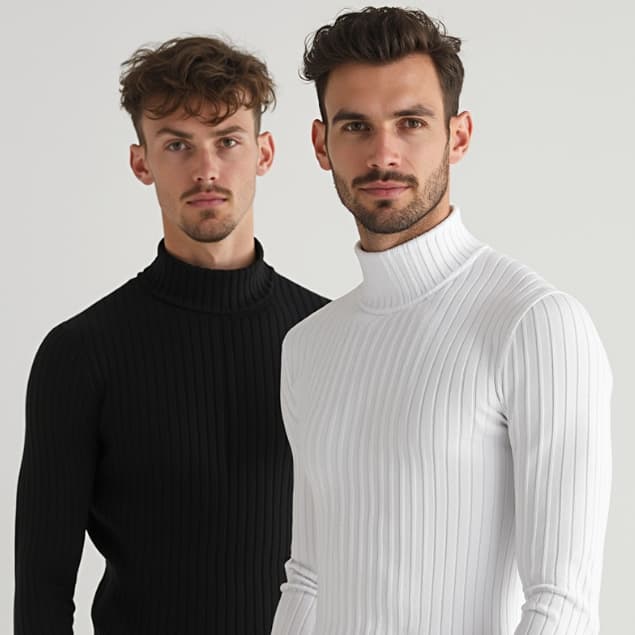 Suéter Cacharrel Premium Gola Alta Masculino Manga Longa Camiseta