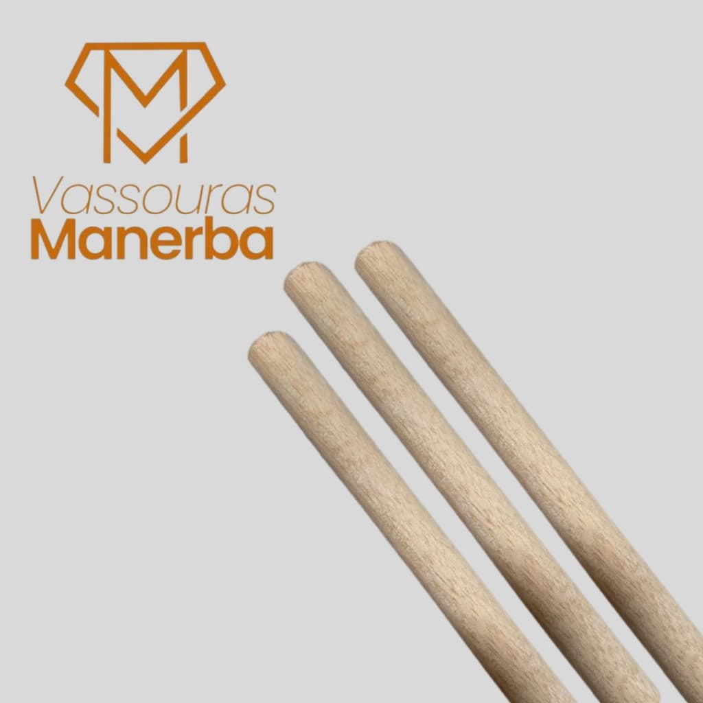 KIT COM 3 CABOS (CRU) MADEIRA SEM ROSCA 120cm