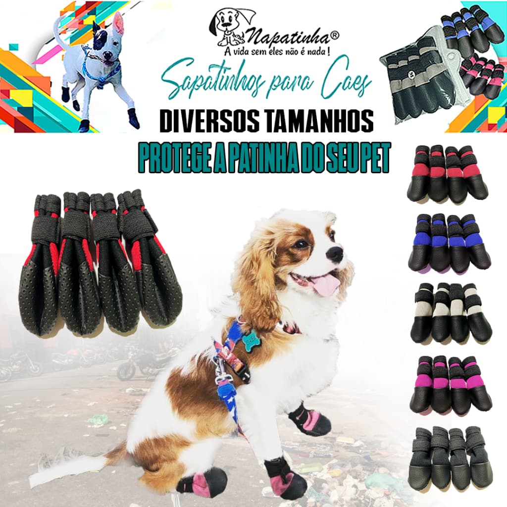 Sapatinho para cachorro diversos tamanhos- Botinha pet