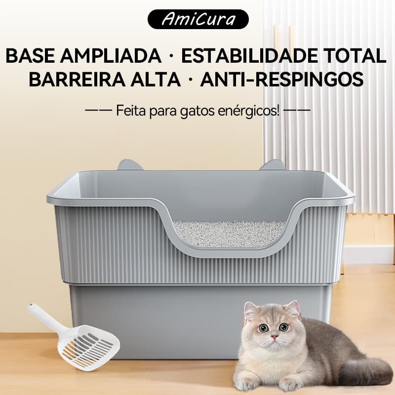 🔥Envio 24h🔥Caixa de areia alta para gato grande Gigante Bandeja Areia Gato Caixa de areia para gatos semifechada