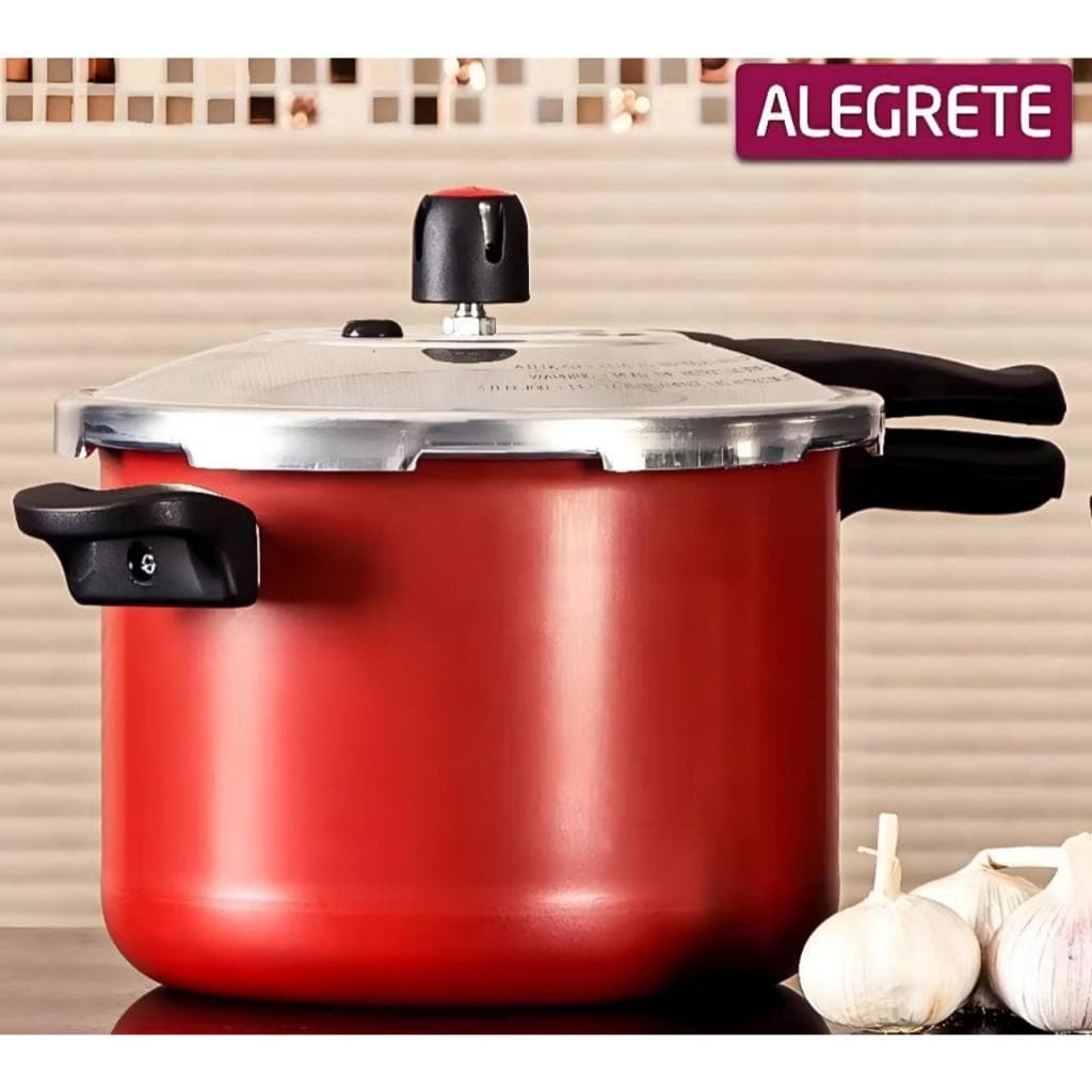 Panela Pressão Fechamento Externo Revestimento Anti-Aderente Alegrete Diversas cores 4,5 l
