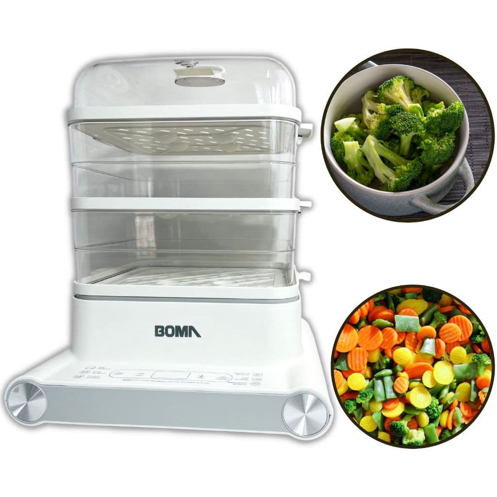 Panela Tripla Legumes Verduras - Aparelho De Cozimento Vapor Prepara Alimentos Saudáveis 220V