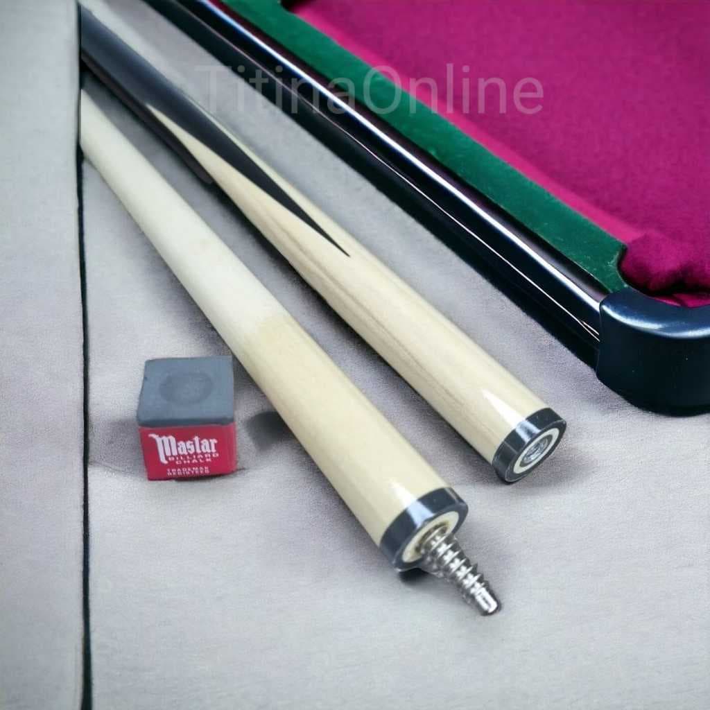 Taco Sinuca Bilhar Bipartido Leve 495gr Madeira Branca 12mm premium profissional