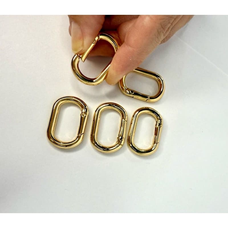 Kits de Argola Mosquetão Articulada Oval - 2cm x 3cm