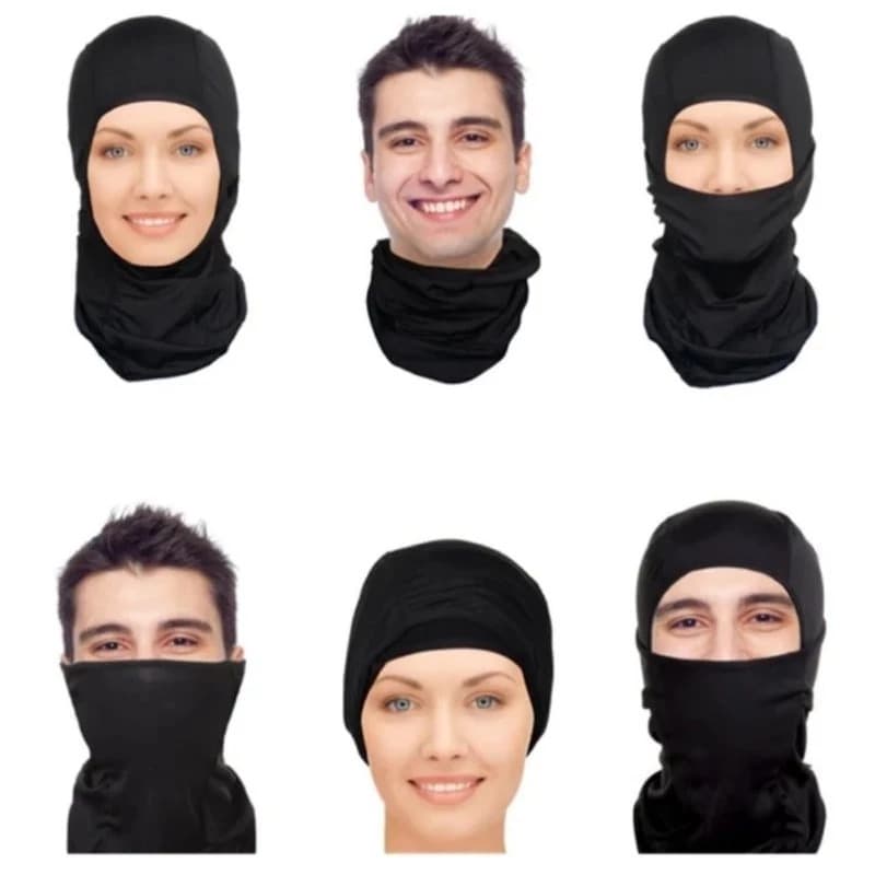Kit 3 Touca Ninja Balaclava Motoqueiros Militar Frio Máscara Moto proteção solar raios UV 50+ térmica