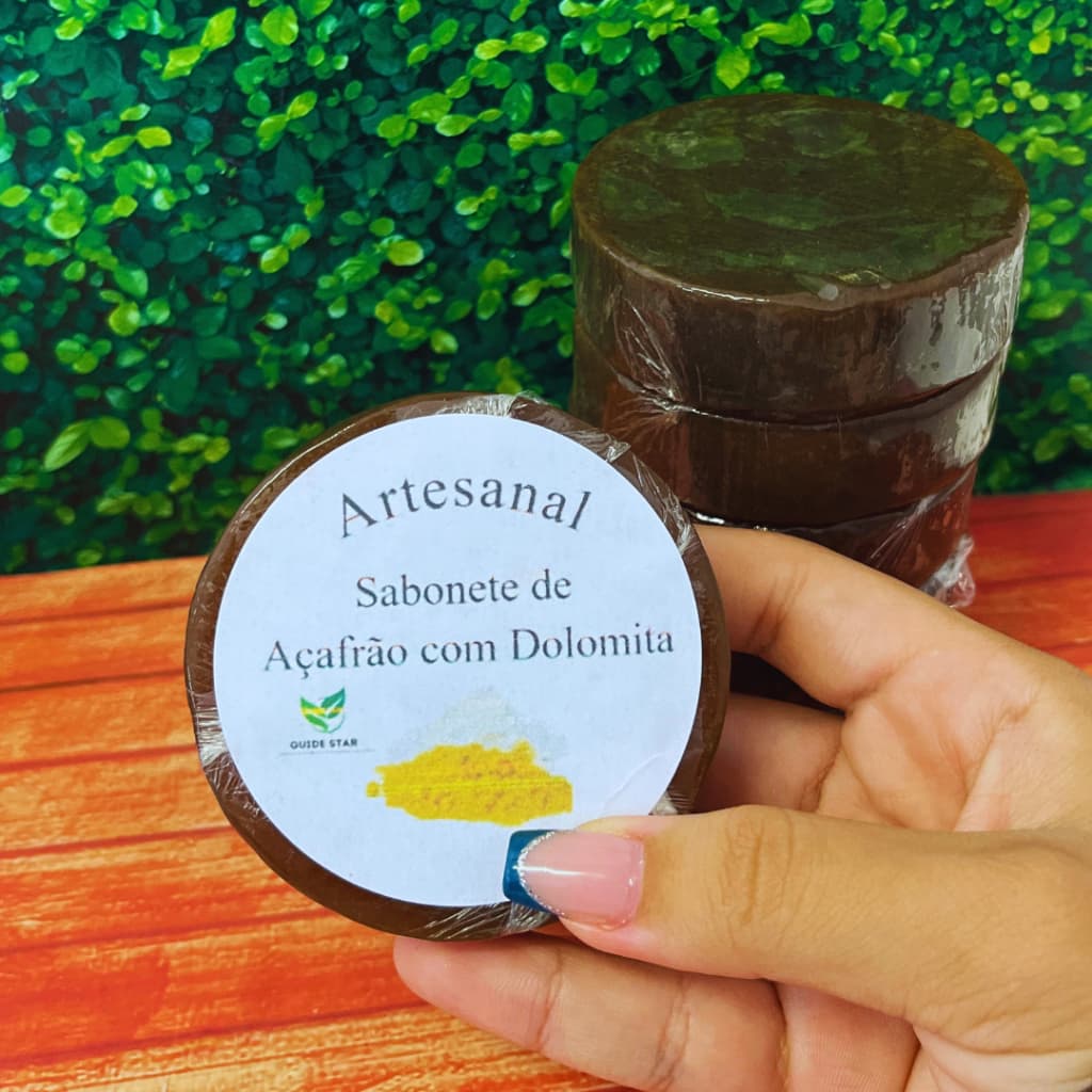 Sabonete Açafrão com Dolomita Depilatório e Clareador