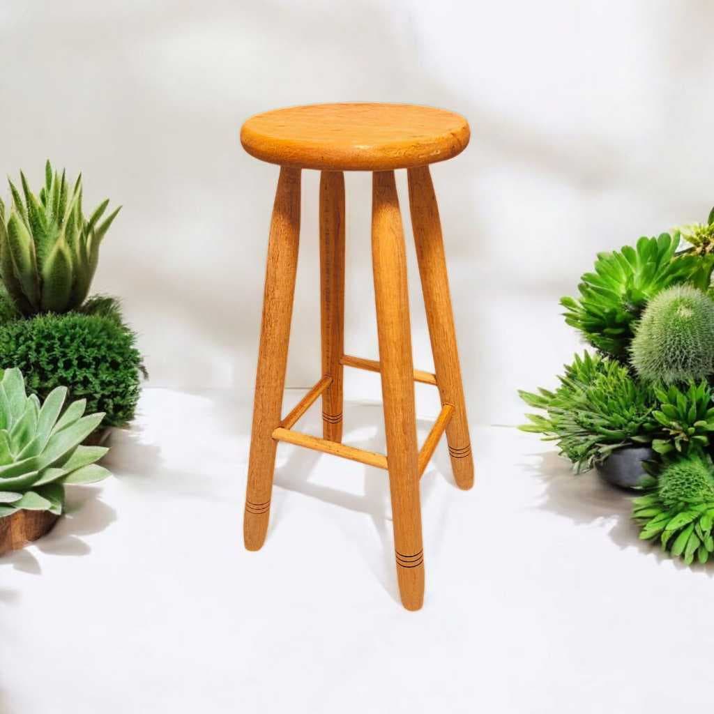 Banquinhos Grande em madeira maciça 70cm Altura - Banco tamborete banqueta Alta
