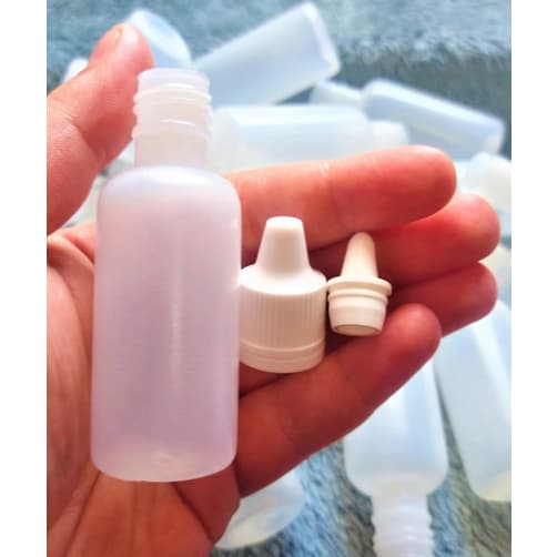 Frasco Plástico De 20ml - Conta Gotas Com Batoque e Tampa Lacre