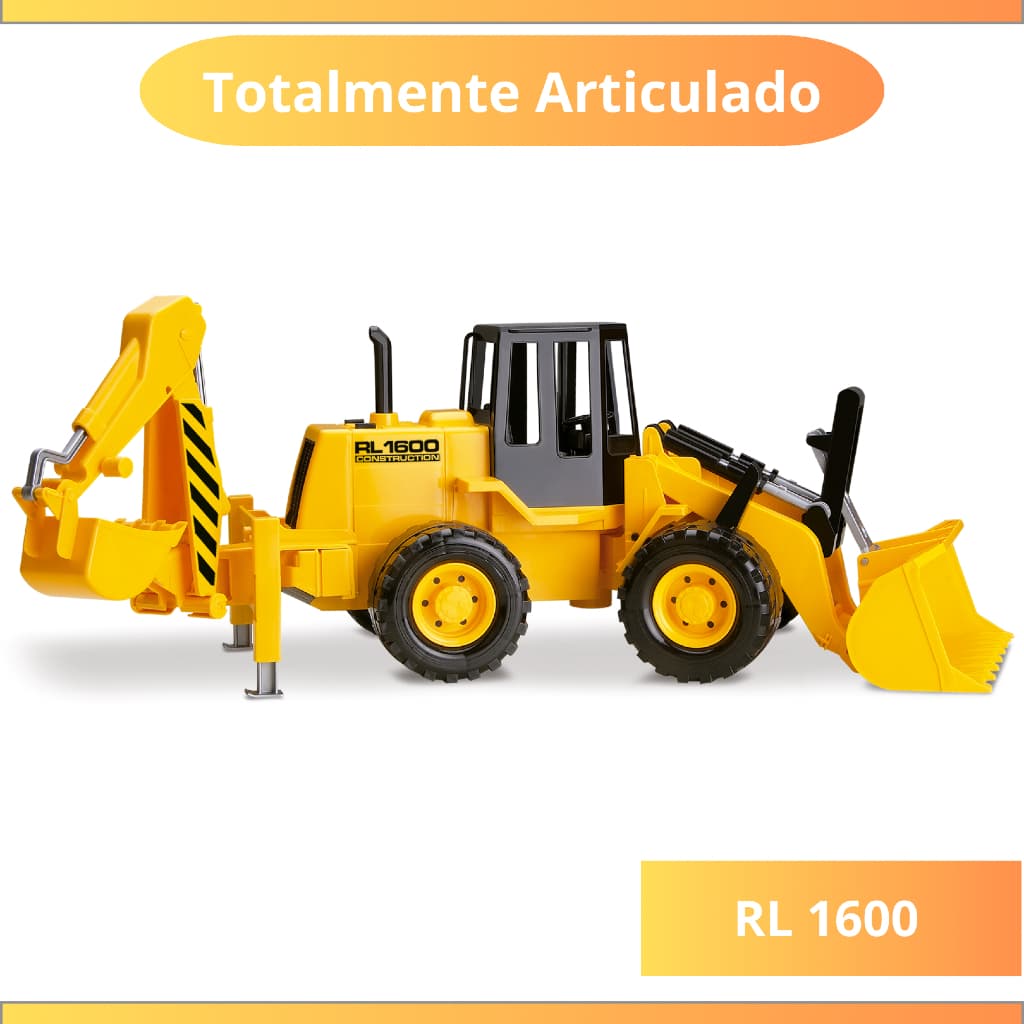 Retro Escavadeira Rl 1600 Totalmente Articulada - Silmar Brinquedos