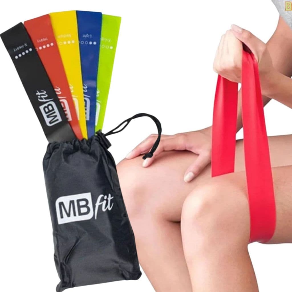 Kit 5 Faixas Elasticas Intensidade DiferenteThera Band Treino Resistência Fisioterapia Reabilitação