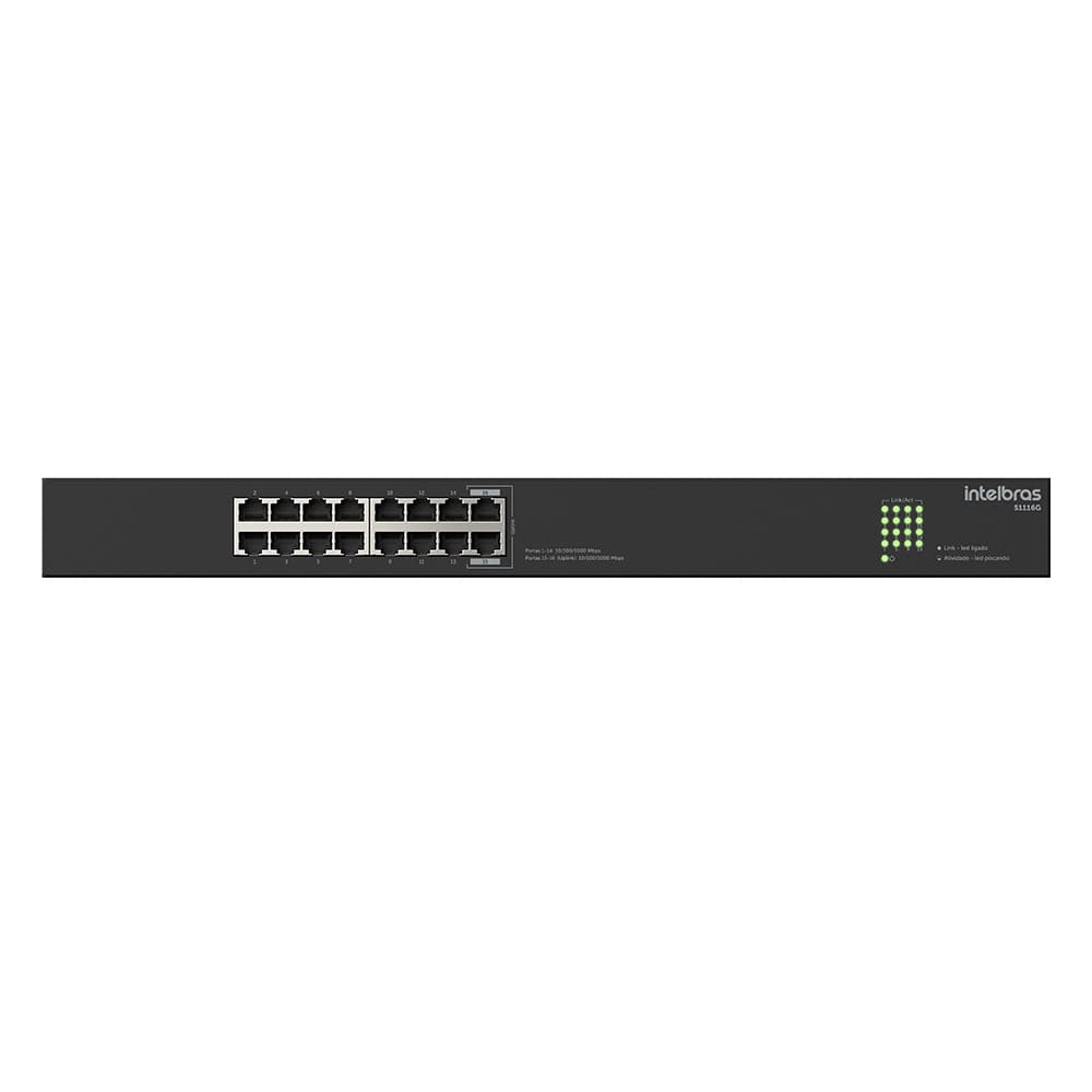 Switch 16 Portas Gigabit Ethernet S1116G Intelbras