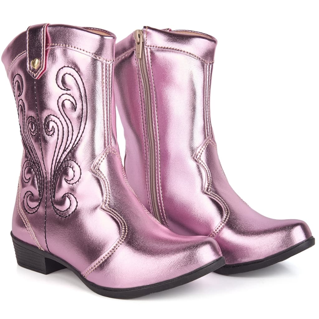 Bota Texana Infantil Menina Bico Fino Moda Country Western Salto Baixo 3cm Confortável Elegante