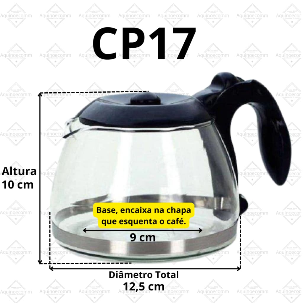 Jarra para Cafeteira CP17 Mondial Pratic 17 e Arno Petite