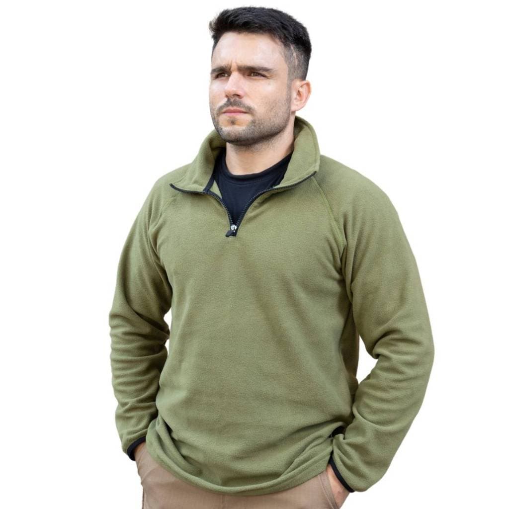 Casaco Masculino Verde Blusão Fleece Térmico Acampamento Camping Trilha Trekking Passeio