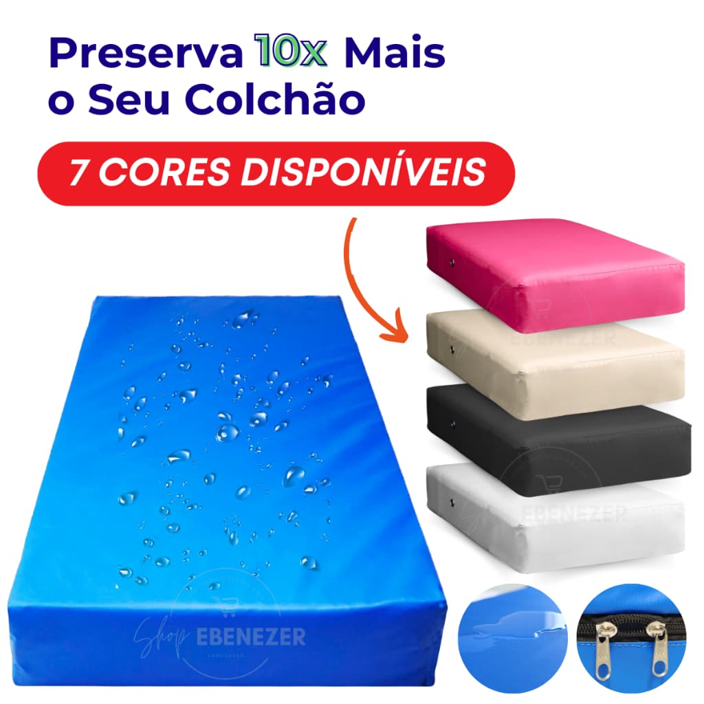 Capa de Colchão Impermeável Antialérgica Protetor colchão Solteiro Berço Casal e Queen Hospitalar