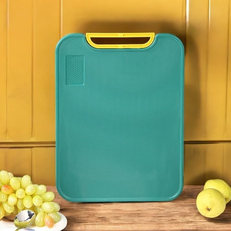 Tábua de Corte Retangular e Redonda Antibacteriana À Prova De Mofo Com Alça Anti-rachaduras Cozinha Verde Carne
