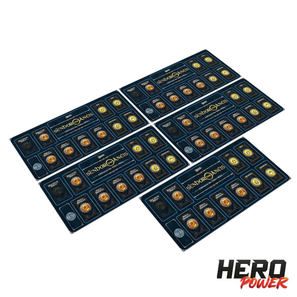 Playmat O Senhor dos Anéis Jornadas na Terra Média Kit 5 Unidades Individual Jogo Tabuleiro Base