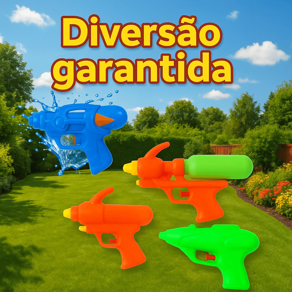 Kit 5 10 15 20 Pistola de Água Infantil Brinquedo Piscina Férias Arminha Lembrança Aniversário