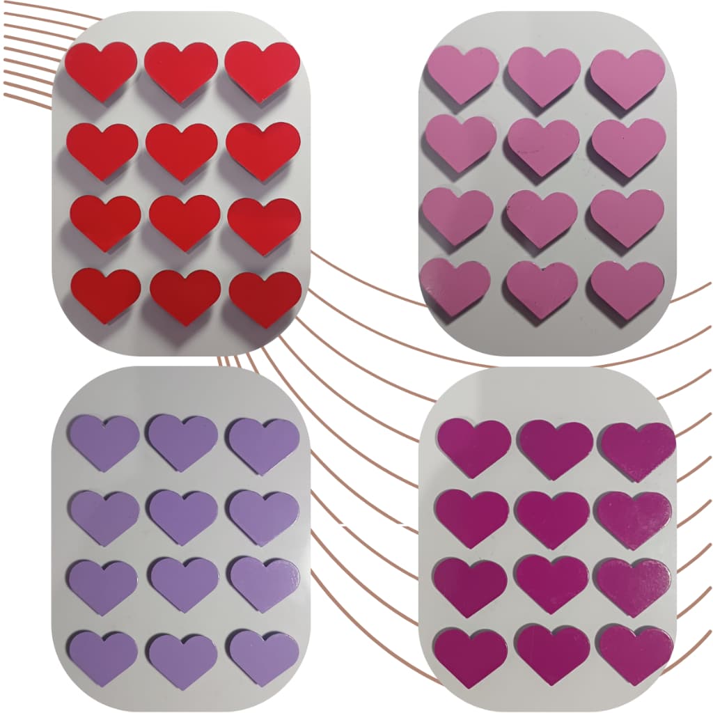 12 Imãs de coração Presente Geladeira Super fixação IM38