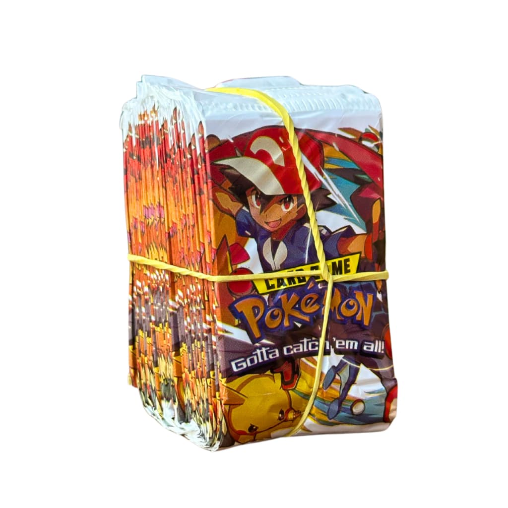 Kit 200 Cards Pokmon 50 Envelopes Fechados Cartas Colecionaveis Bater Bafo Trocar Figurinhas Brincar