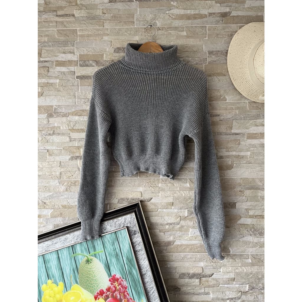 Blusa De Frio Cacharrel Feminina Gola Alta Trico Sueter