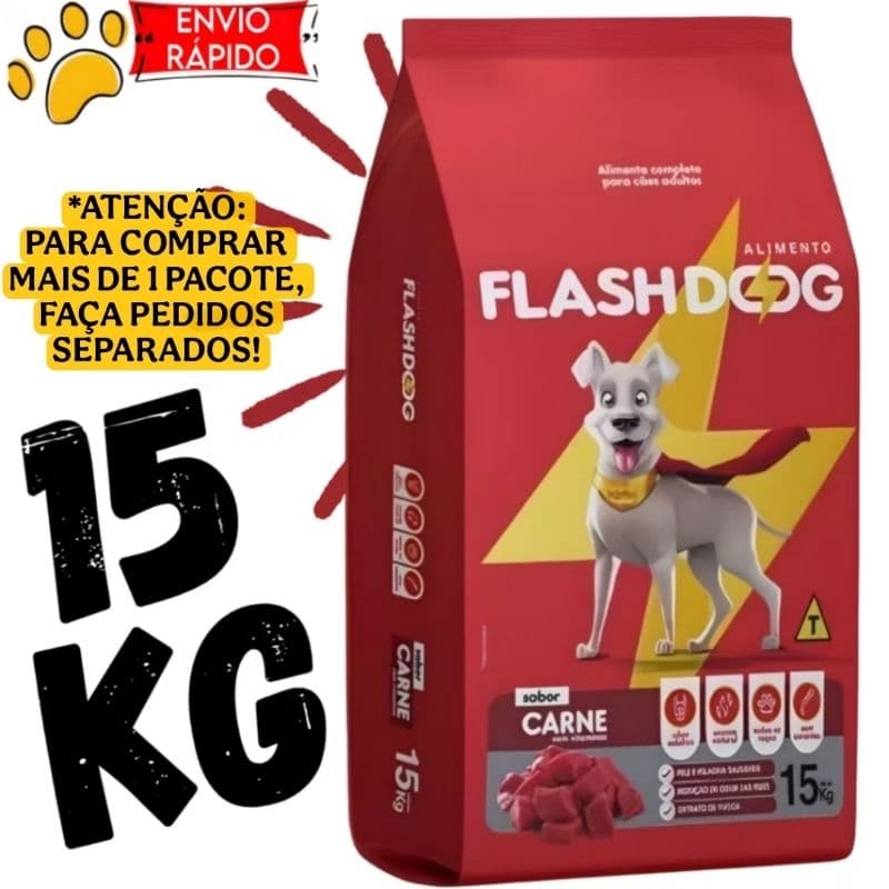 Flashdog Ração para Cães Adultos 15 kg – Nutrição Completa e Econômica