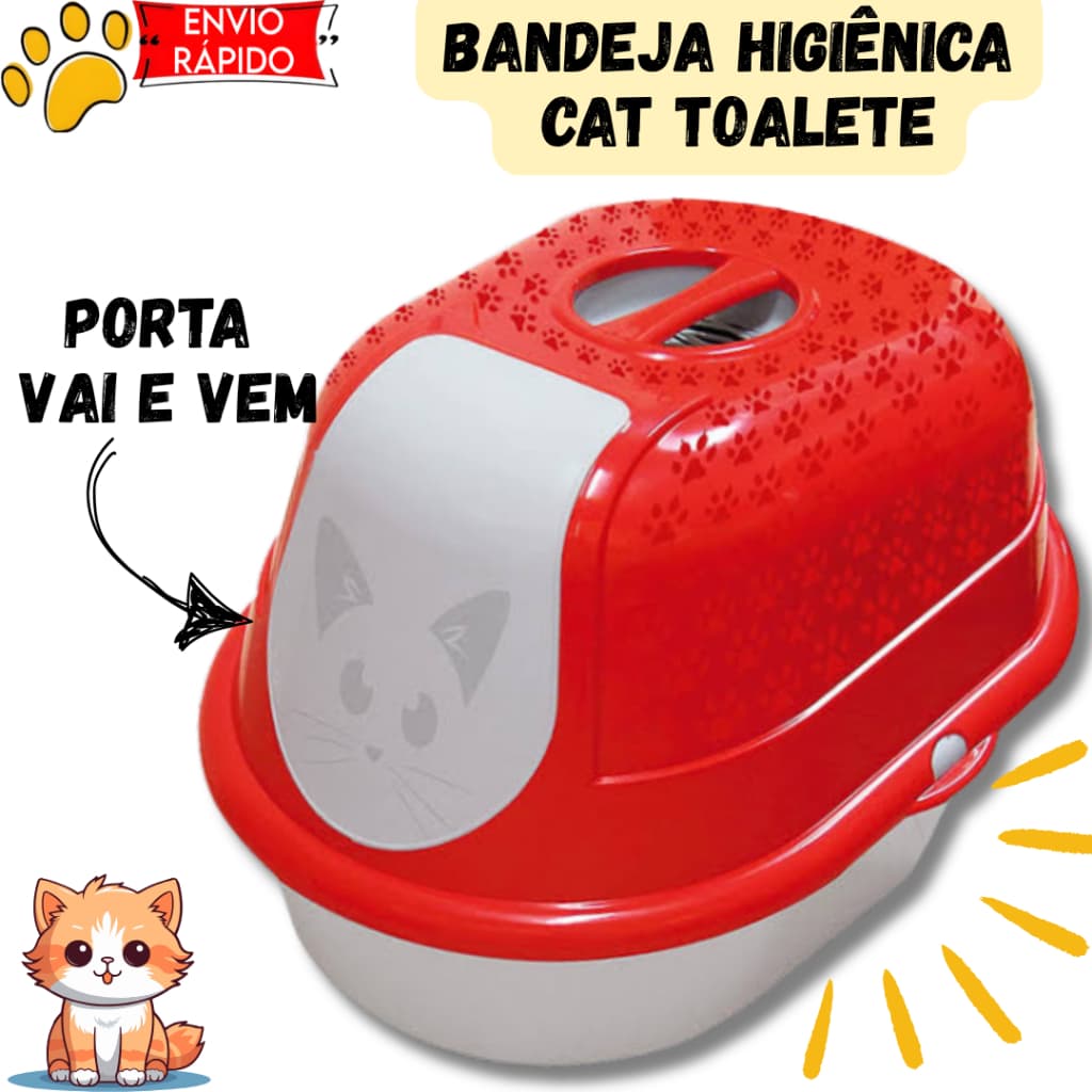 Cat Toalete Banheiro de gato Caixa de Areia grande fechada bandeja com filtro antiodor Furacão Pet
