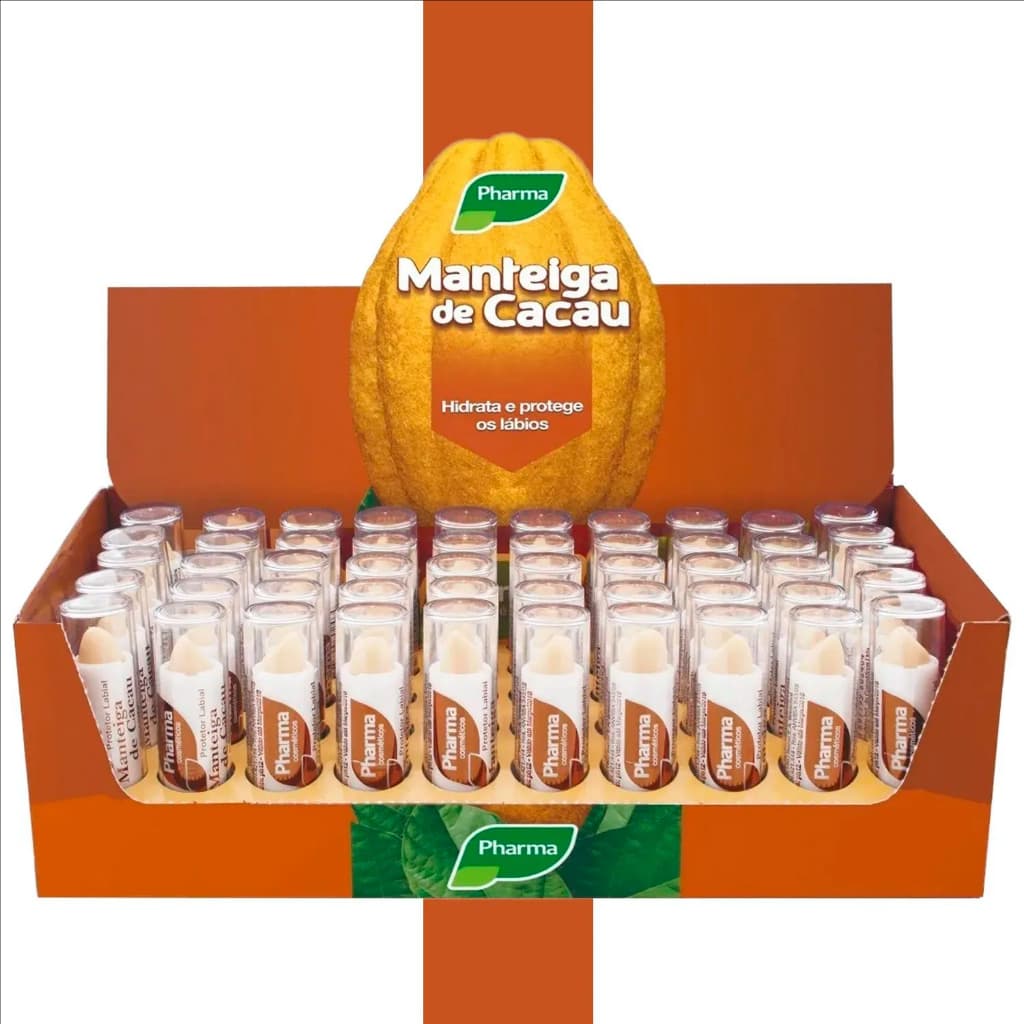 Protetor Labial Manteiga de Cacau20/30/50/100 Unidades - Hidratação Profunda 24h | Pharma Cosméticos