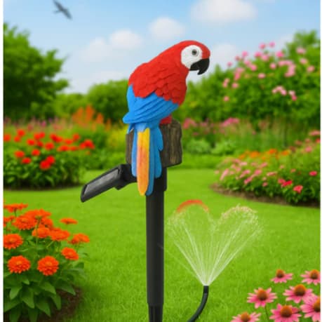 Papagaio Arara Luz Solar Carregamento Automático à Prova d'água para Pátio Jardim