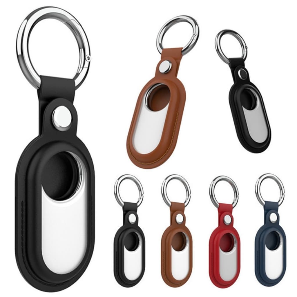 Capa Capinha Case Couro Chaveiro com Mosquetão Para  Rastreador Localizador Galaxy Smarttag2