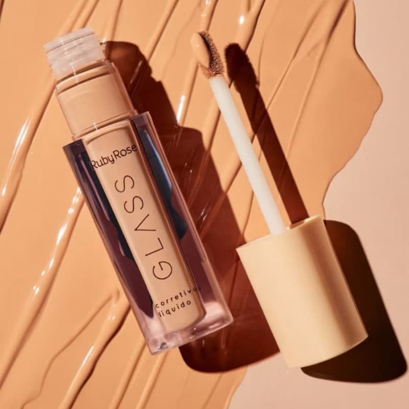 Corretivo Líquido Textura Leve Com Acabamento Aveludado GLASS BY RUBY ROSE