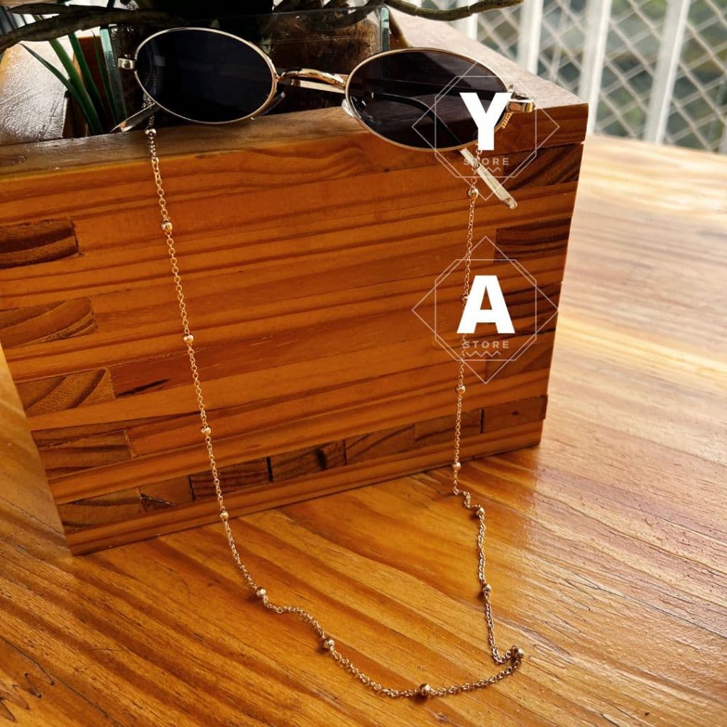 Corrente de óculos extra fino COM bolinhas