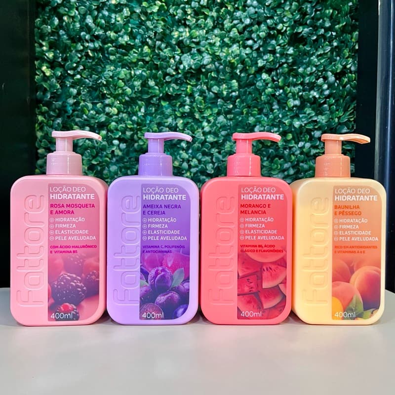 Loção Deo Hidratante Fattore  400ml Hidratação, firmeza, elasticidade e pele aveludada