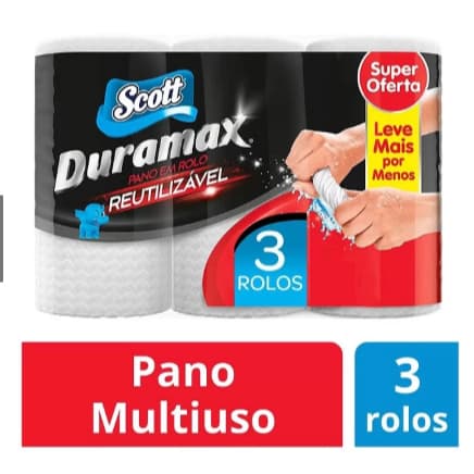 Duramax Pano Reutilizável Scott kit com 3 unidades branco.