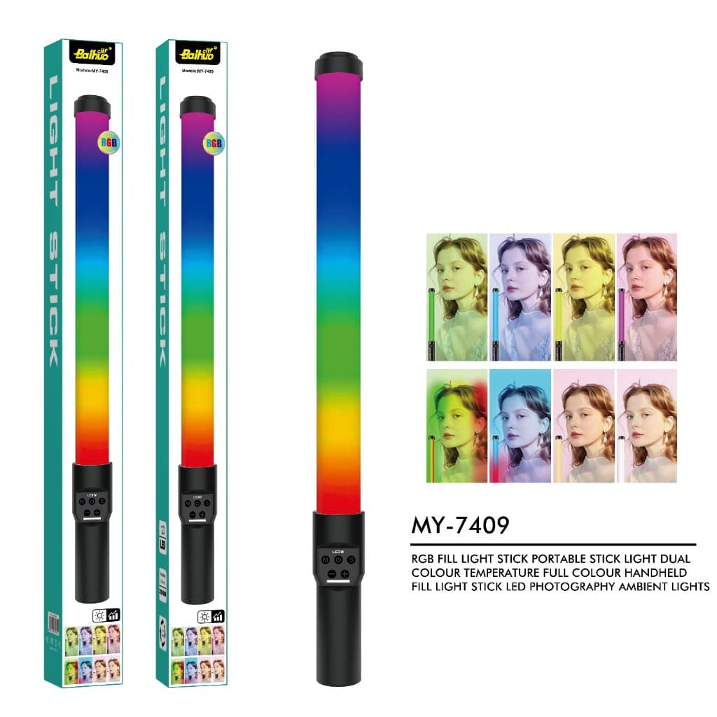 Bastão De Led portátil profissional iluminação Luz Rgb E Branco Preenchimento Foto
