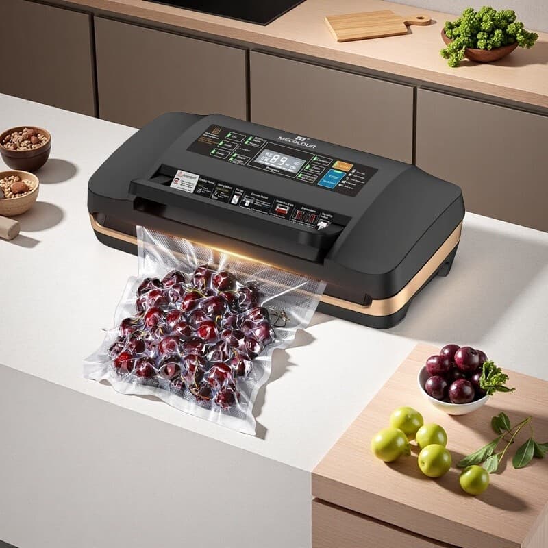 Seladora A Vácuo 10 Em 1 Potente 95kpa Profissional Com Bomba Dupla 220w Com Selo Duplo E Cortador