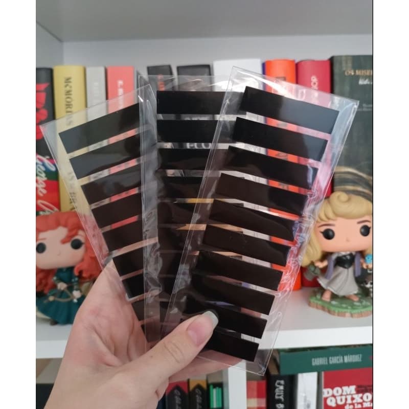 flags post it preto, stick notes, flags adesivas transparentes, marcador de livros