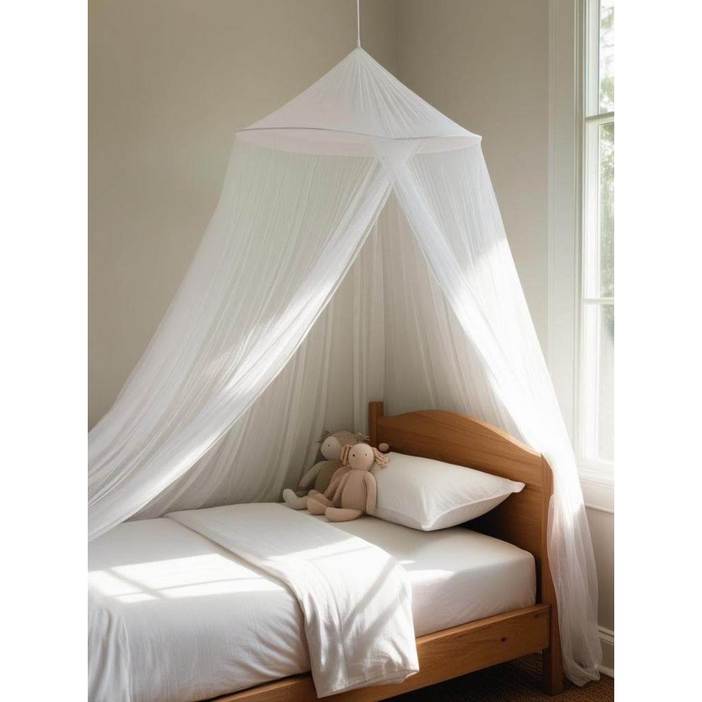 Mosquiteiro de Teto para Cama de Solteiro Proteção Completa com Abertura Lateral