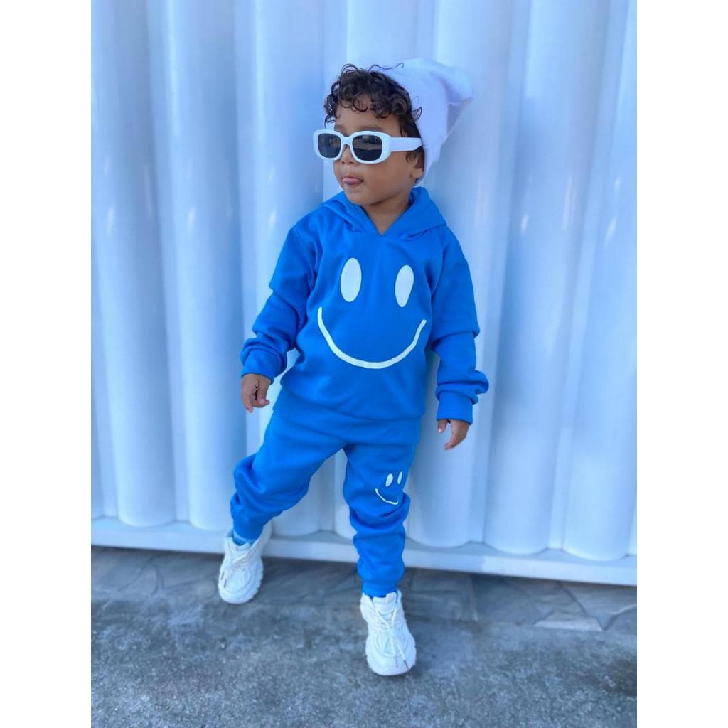 Conjunto Moletom Bebê Infantil Criança Menino Agasalho Masculino Moleton Inverno com Capuz