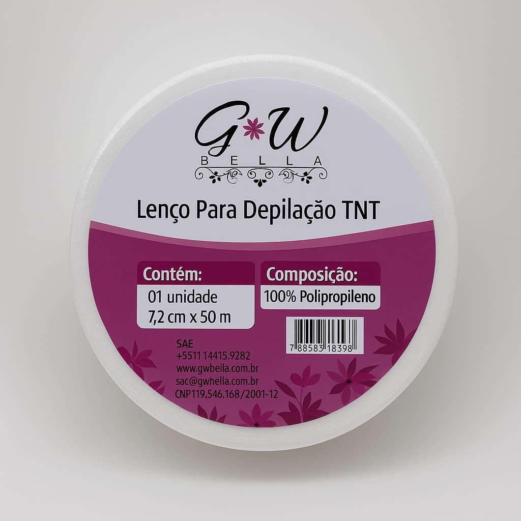 Lenco Em Rolo Para Depilacao Em Tnt 7,2 X 50 Metros
