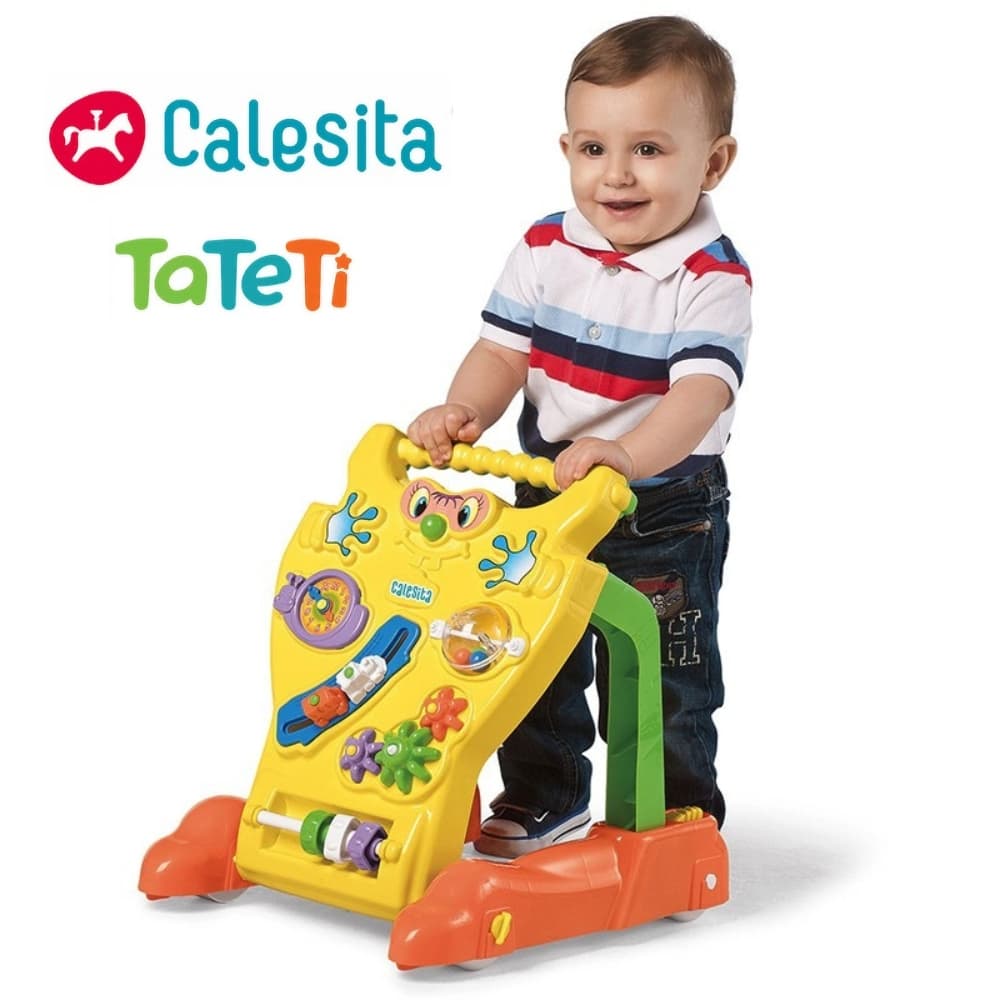 Andador Feliz Brinquedo Educativo Infantil Didático para Bebê Calesita Tateti 902 Amarelo