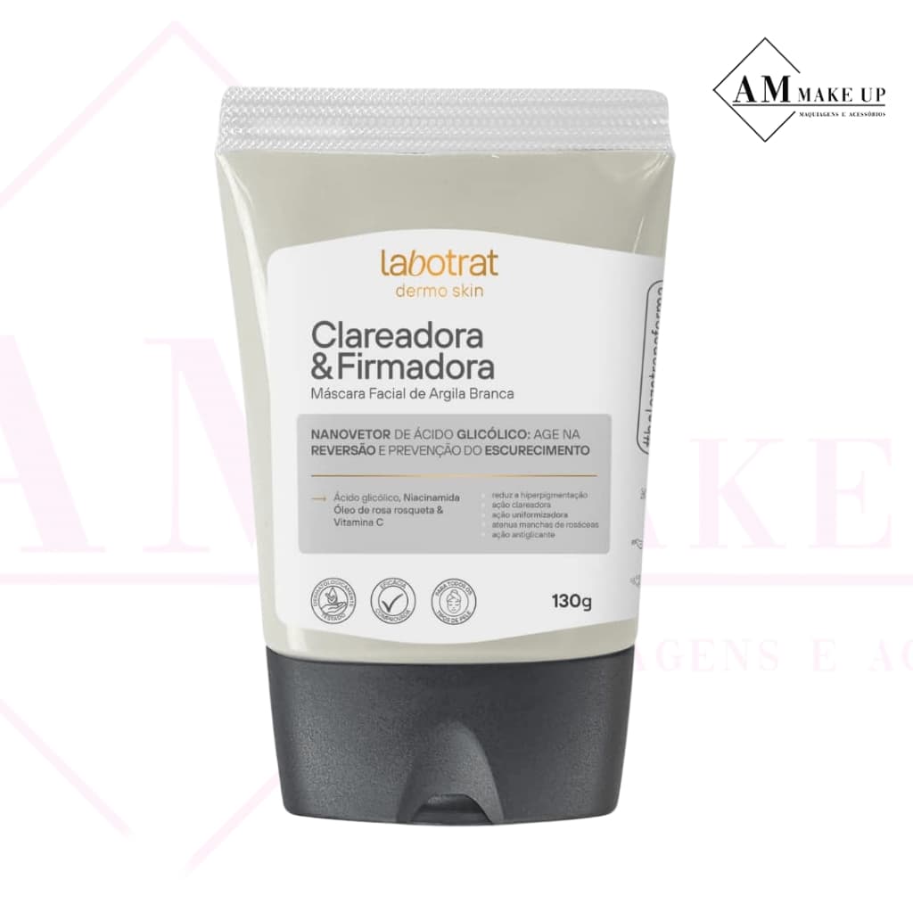 Mascara Facial De Argila Branca Clareadora & Firmadora 130G Labotrat