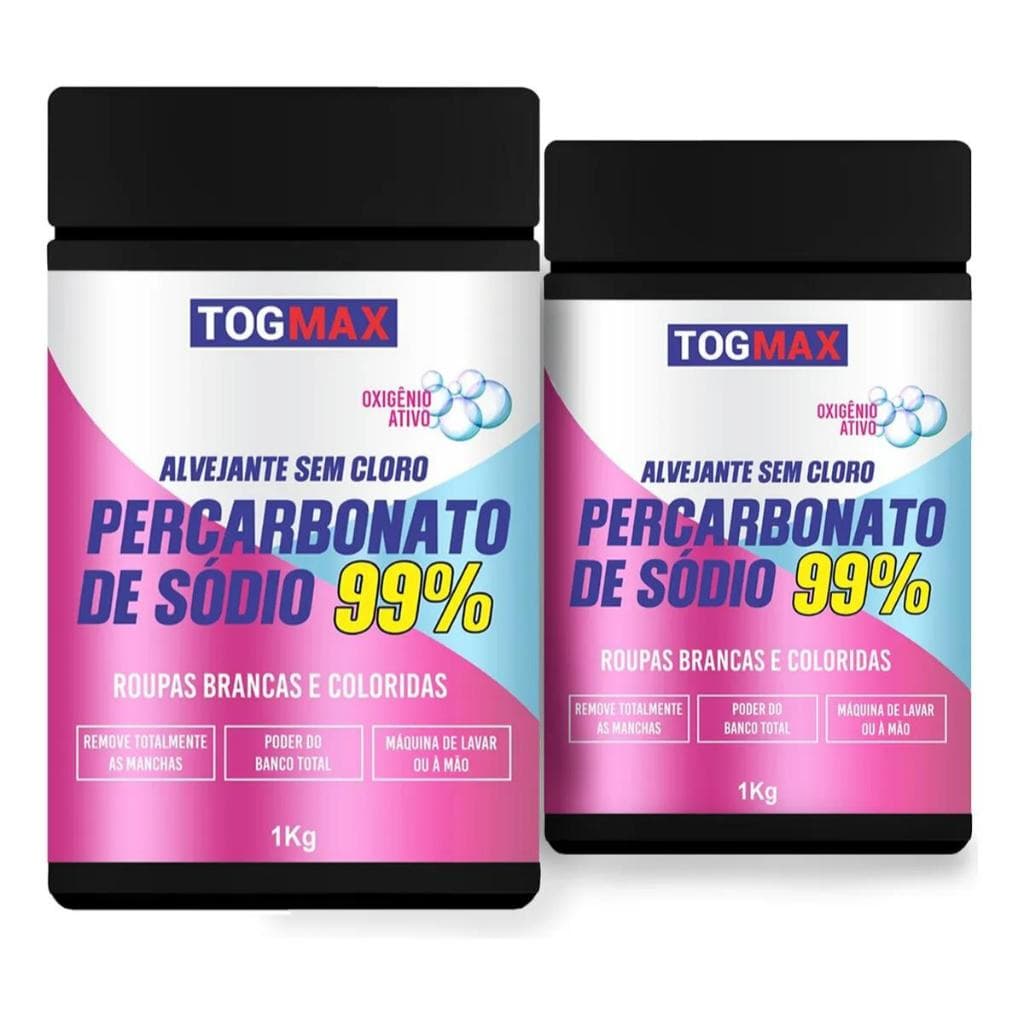 Super Tira Manchas Natural Kit 2kg – Percarbonato de Sódio Concentrado 99%