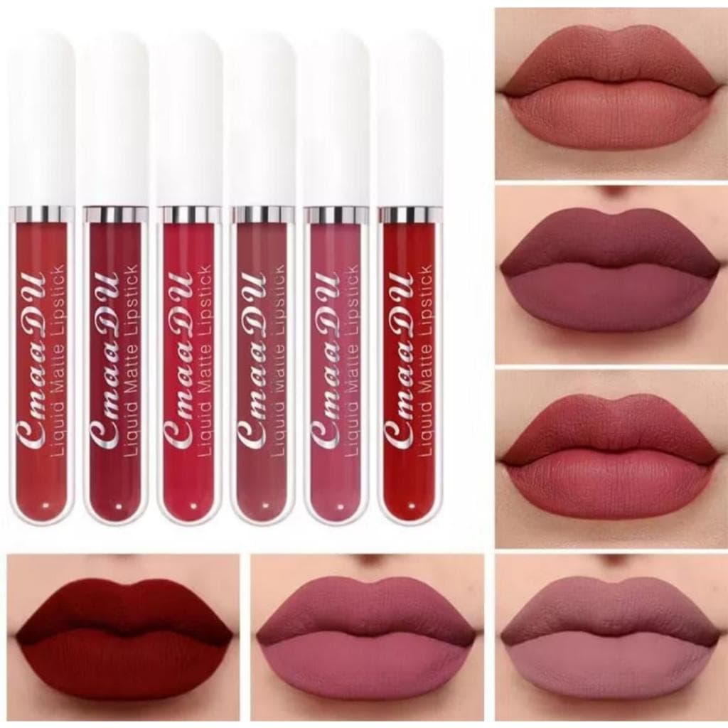 KIT Batom Lip Gloss Mate Longa Duração a prova D'água Cmaadu