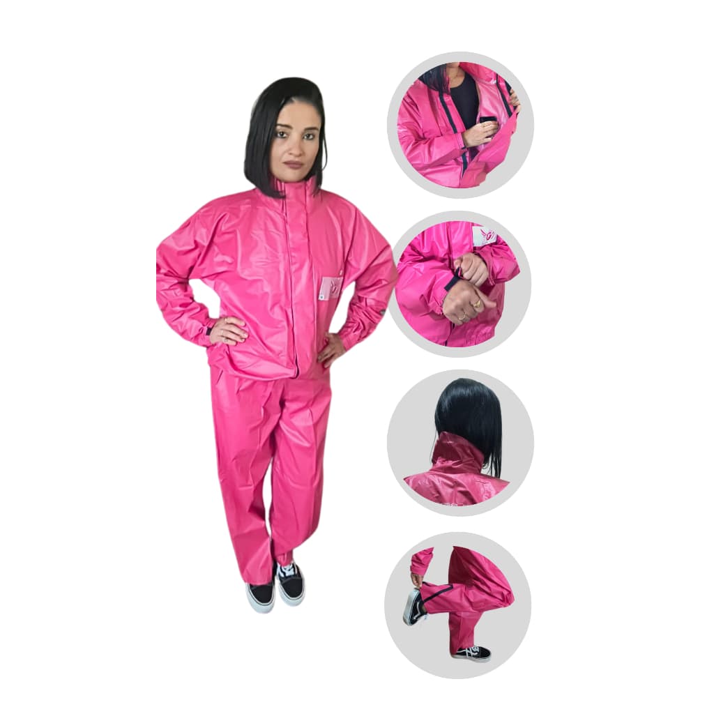 Conjunto Capa De Chuva Jaqueta E Calça Fly FEMININA Moto PINK / ROSA / UVA / ROXO / LILAS