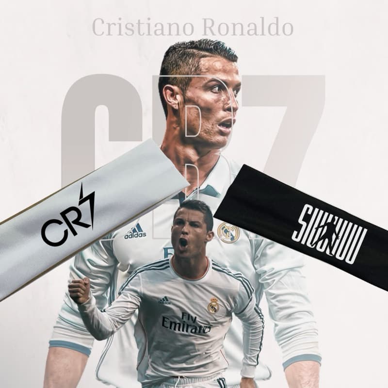 Faixa Testeira CR7 Cristiano Ronaldo - Tecido Leve Super Confortável - Costura e Estampa de Qualidade -Esportiva - Sport