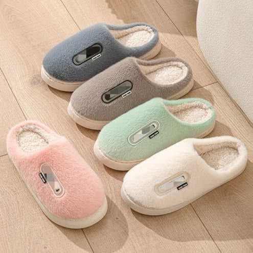 Pantufa Chinelos de Algodão para o outono e inverno quente em casa antiderrapante
