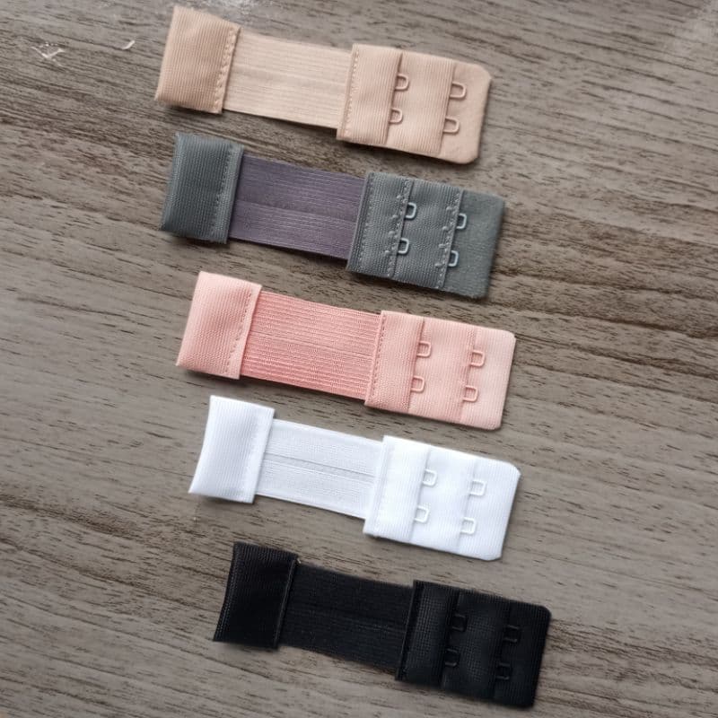 Extensor elástico Kit com 2 ou 3 ou 4 para Soutien - Extensores para sutiã - Modelo com 2 ganchos e 2 regulagens